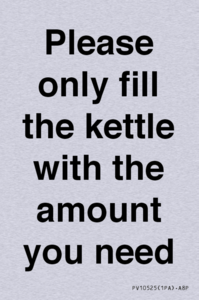 Please only fill the kettle with the amount you need